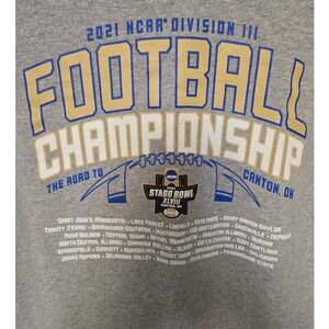 Champion 2021 NCAA D3 Football Championship Stagg Bowl Shirt Mens 2XL XXL Gray